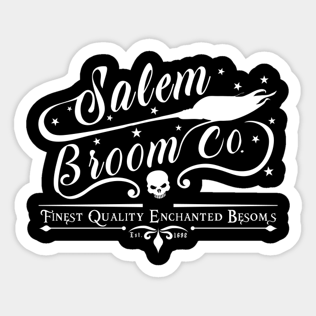 Salem Broom Co Est 1962 Sign Halloween Sticker by CMDesign